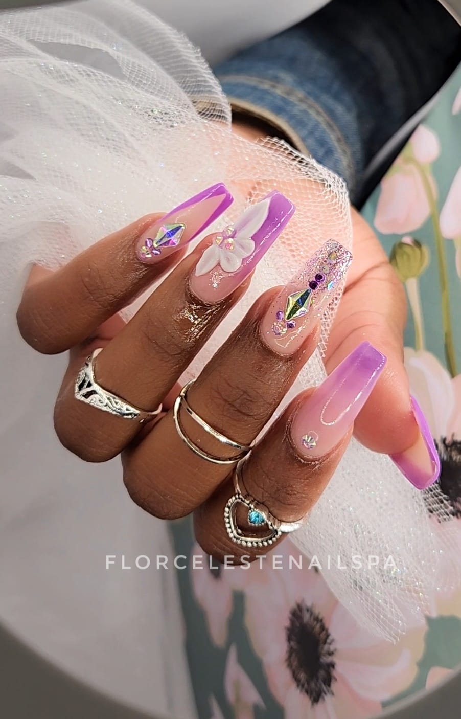 Acrylic extension size L or XL - Manicure