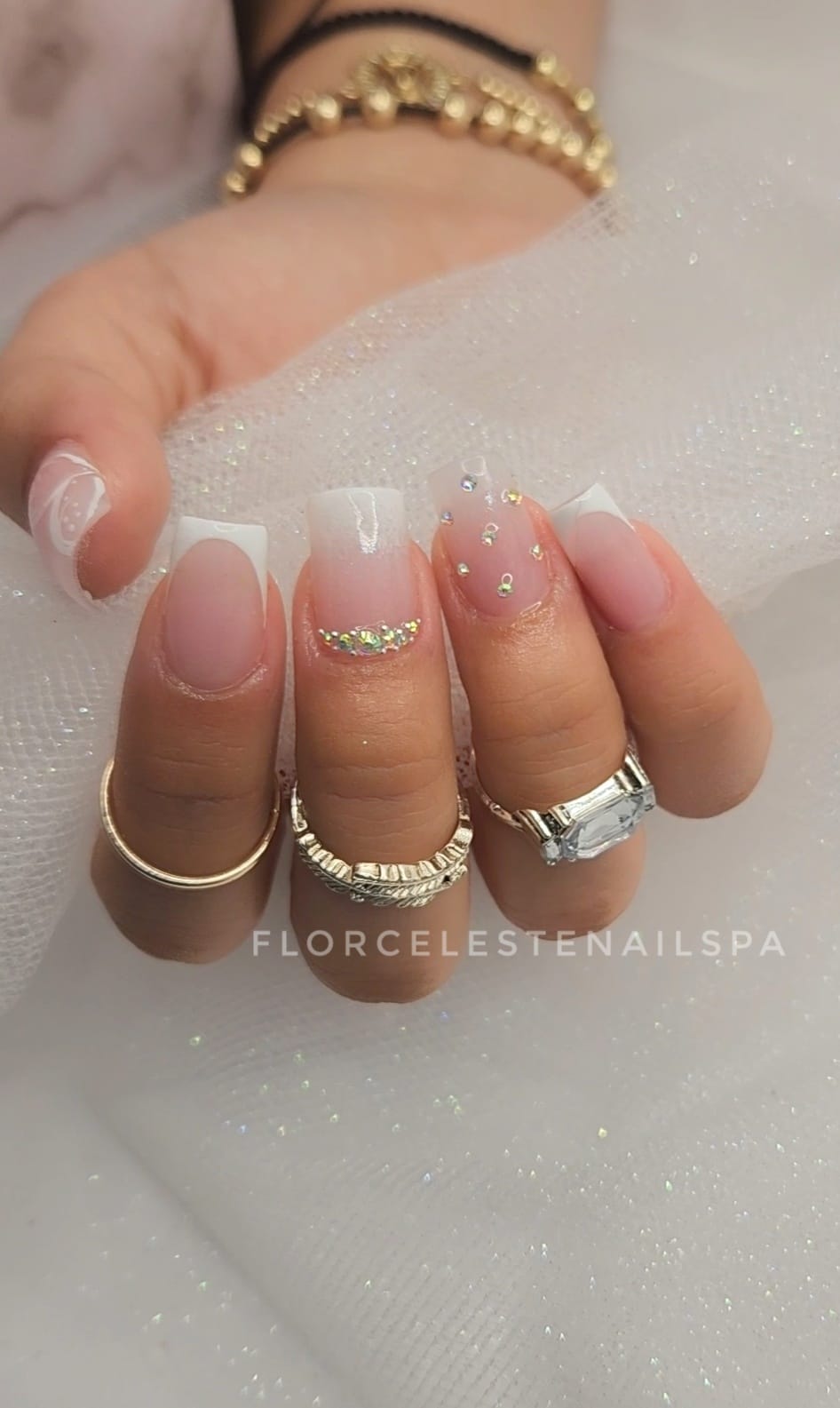 💎 Kapping de acrílico con manicure y diseños en FlorCelesteNailSpa 💎