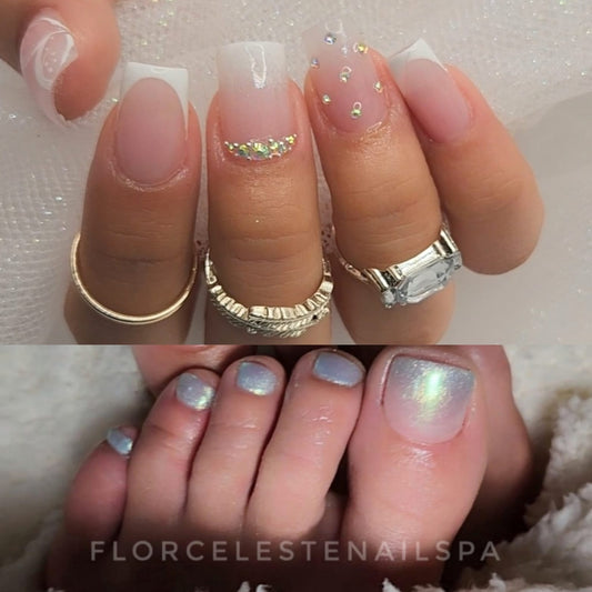 KAPPING ACRILIC Manicure + Classic Pedicure Package